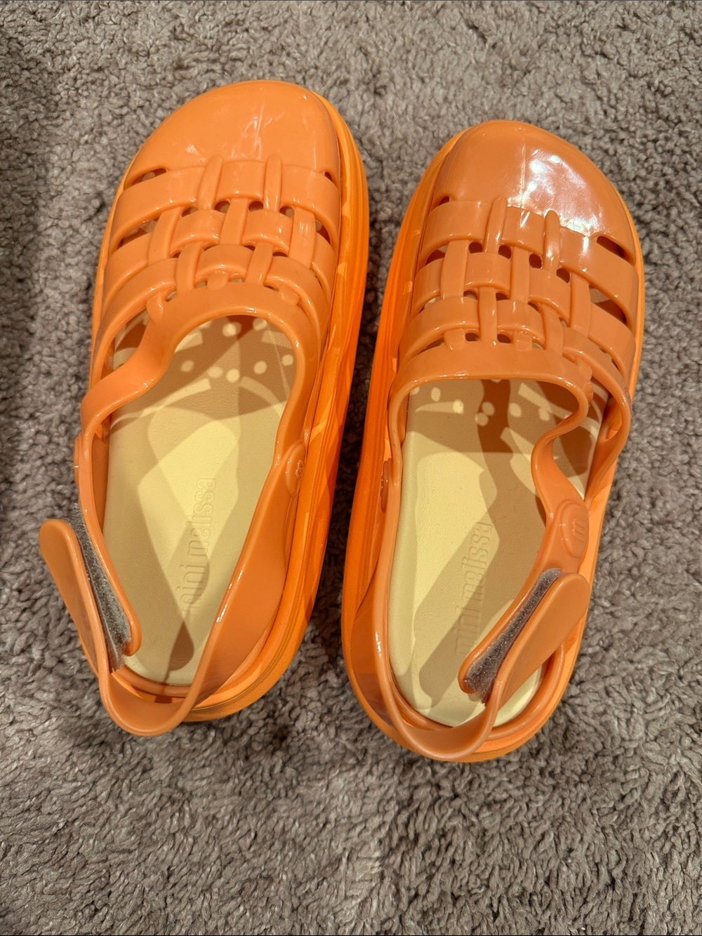 Mini Melissa Sunday BB Toddler Girl Orange Jelly Sandals